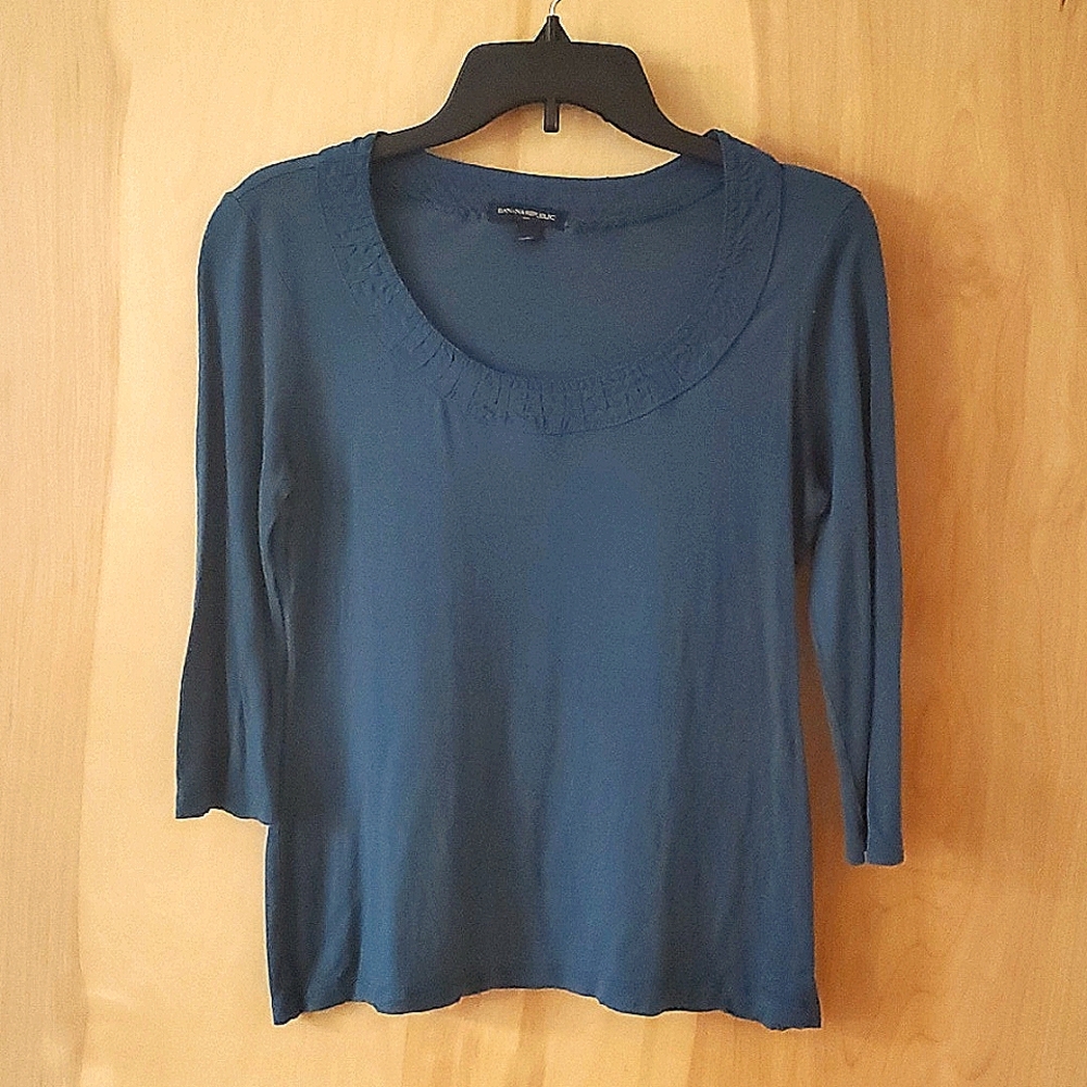 Dark teal three quarters sleeve shirt